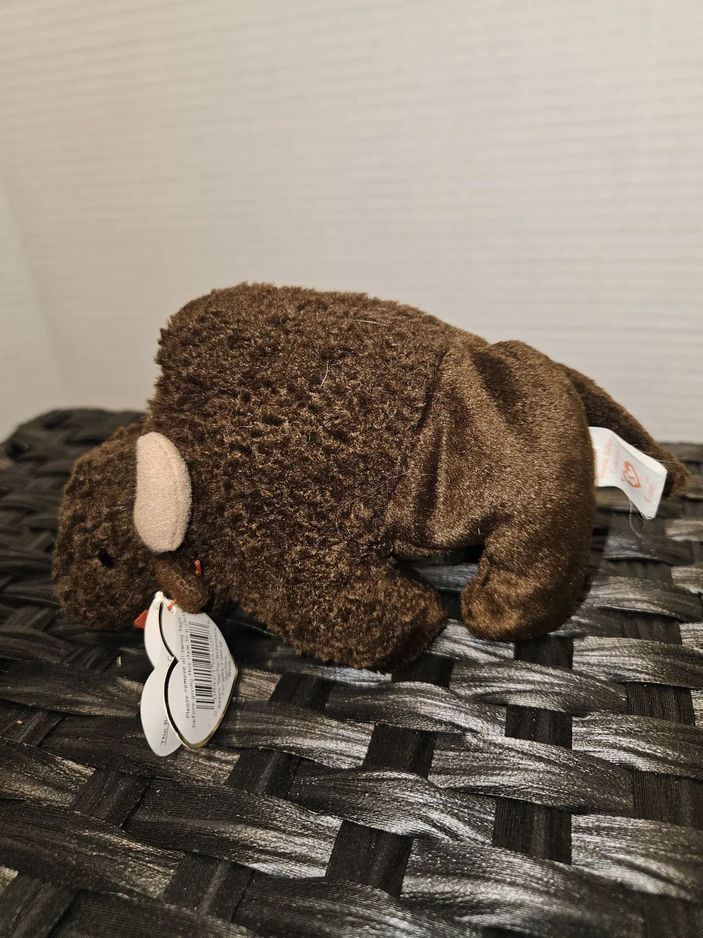 Ty Brown Beanie Baby 'Roam' Plush with Heart Tag